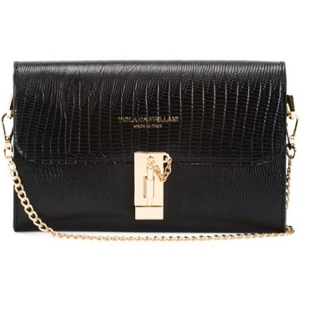 Viola Castellani Black Leather Crossbody